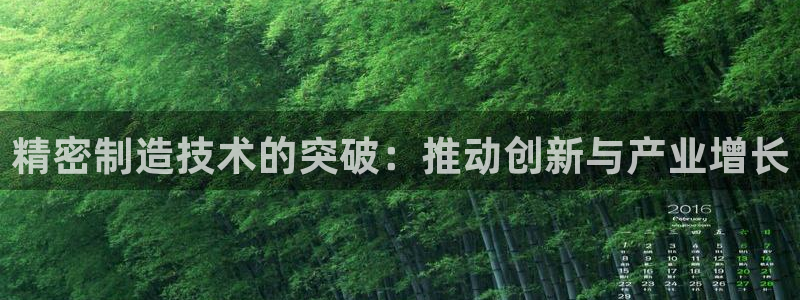 彩神用户登录：精密制造技术的突破：推动创新与产业增长