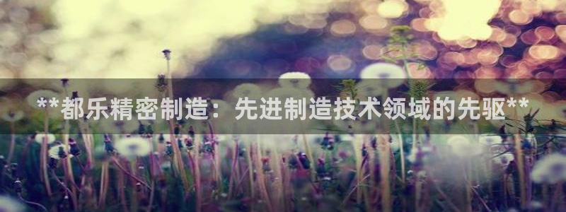 彩神v8iii：**都乐精密制造：先进制造技术领域的先驱**
