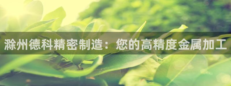 彩神v8手机客户端在哪：滁州德科精密制造：您的高精度金属加工