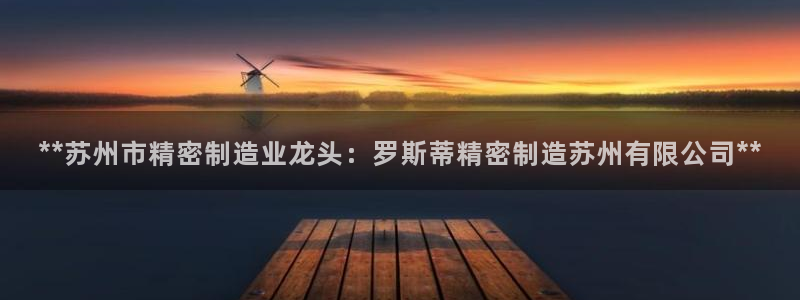 彩神v8下载网址：**苏州市精密制造业龙头：罗斯蒂精密制造苏州有限公司**