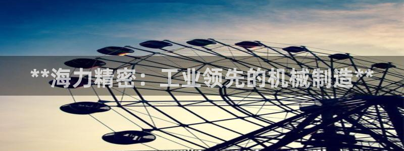 彩神velcome购彩大厅：**海力精密：工业领先的机械制造**