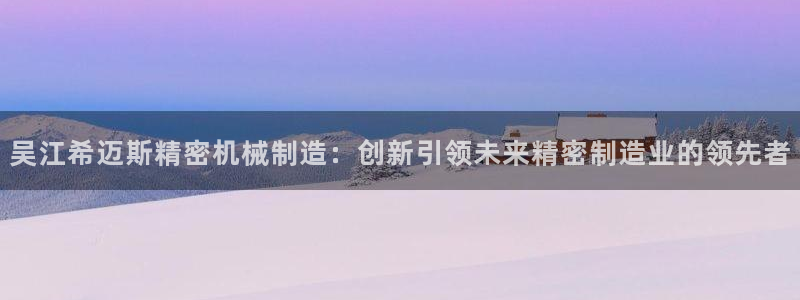 彩神官方登录：吴江希迈斯精密机械制造：创新引领未来精密制造业的领先者