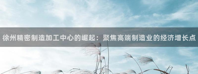 彩神8是正规平台吗安全吗：徐州精密制造加工中心的崛起：聚焦高端制造业的经济增长点